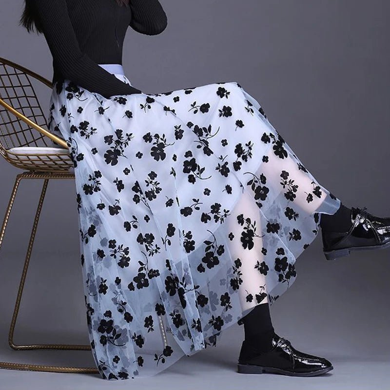 Ebon Lace Meadow Skirt - Weston Fletcher