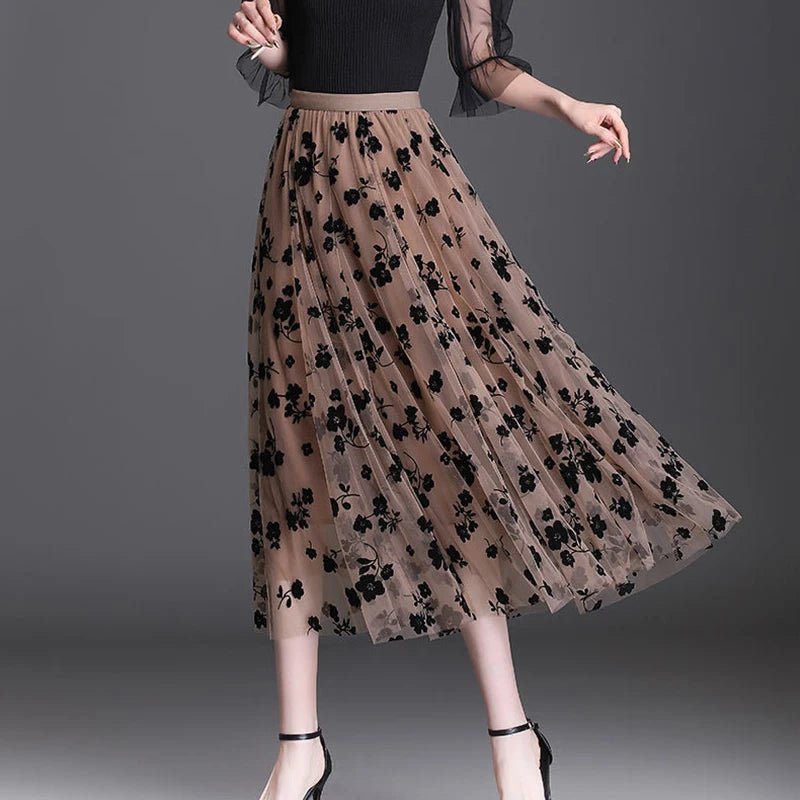 Ebon Lace Meadow Skirt - Weston Fletcher