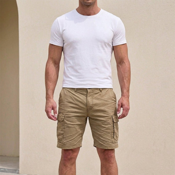 Elbert Relaxed Woven Knee - Length Cargo Shorts with Utility Pockets - Weston Fletcher