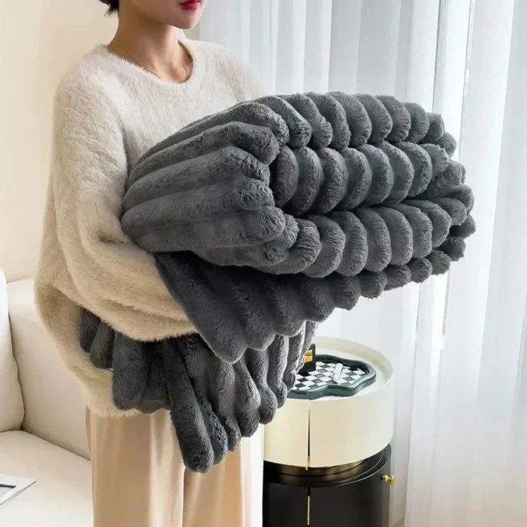 Elysian Rabbit Fur Blanket - Weston Fletcher