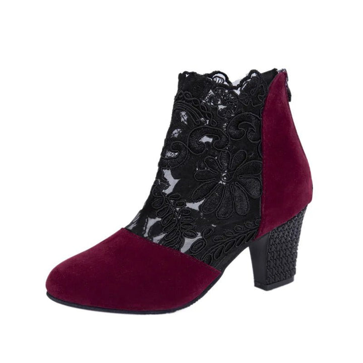 Estelle Velvet Lace High Heels - Weston Fletcher
