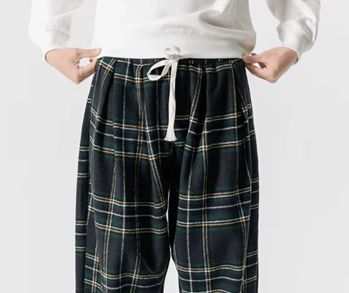 Finn Ronan Plaid Drawstring Sweatpants - Weston Fletcher