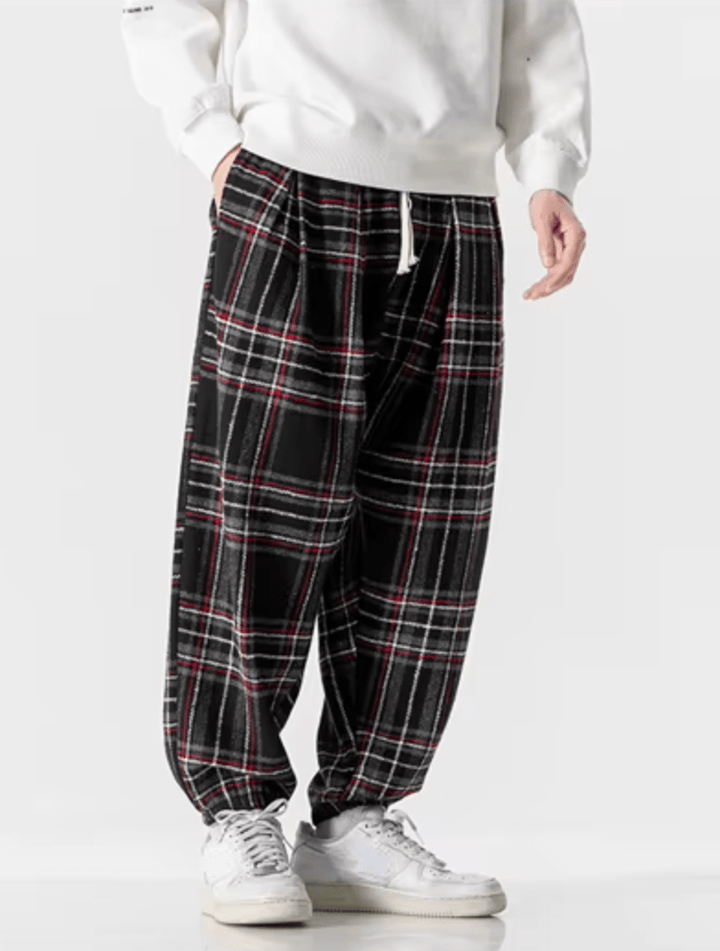 Finn Ronan Plaid Drawstring Sweatpants - Weston Fletcher