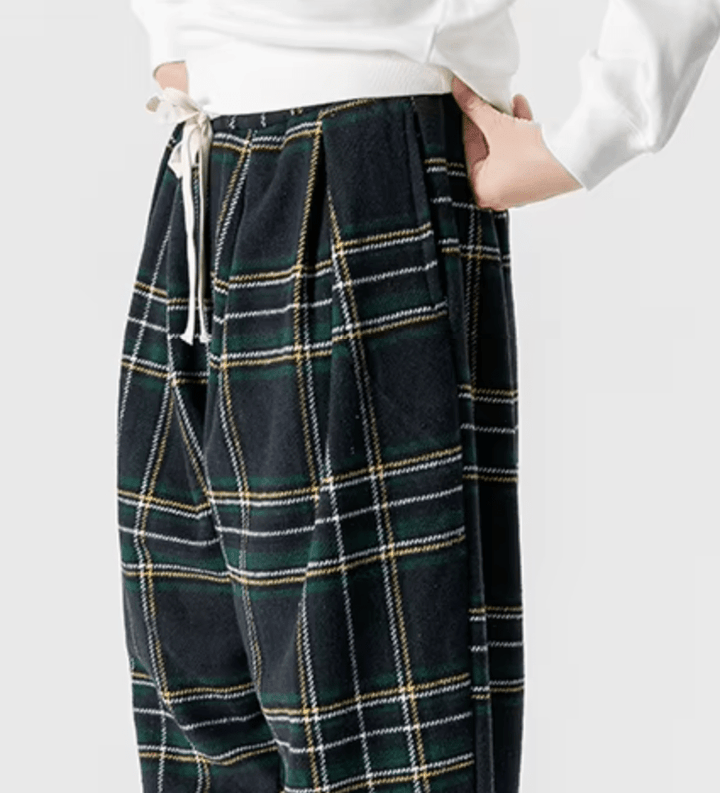 Finn Ronan Plaid Drawstring Sweatpants - Weston Fletcher