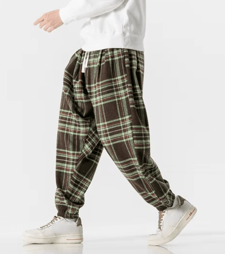 Finn Ronan Plaid Drawstring Sweatpants - Weston Fletcher