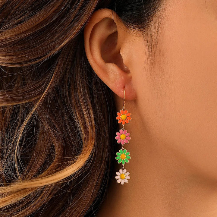 Florisse Daisy Dangle Earrings - Weston Fletcher
