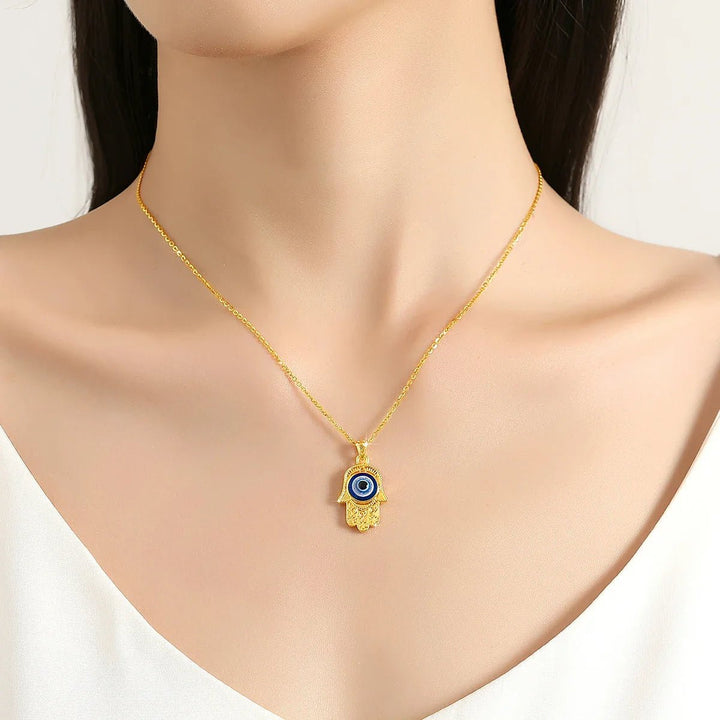 Fortuna Evil Eye 18K Gold Necklace - Weston Fletcher