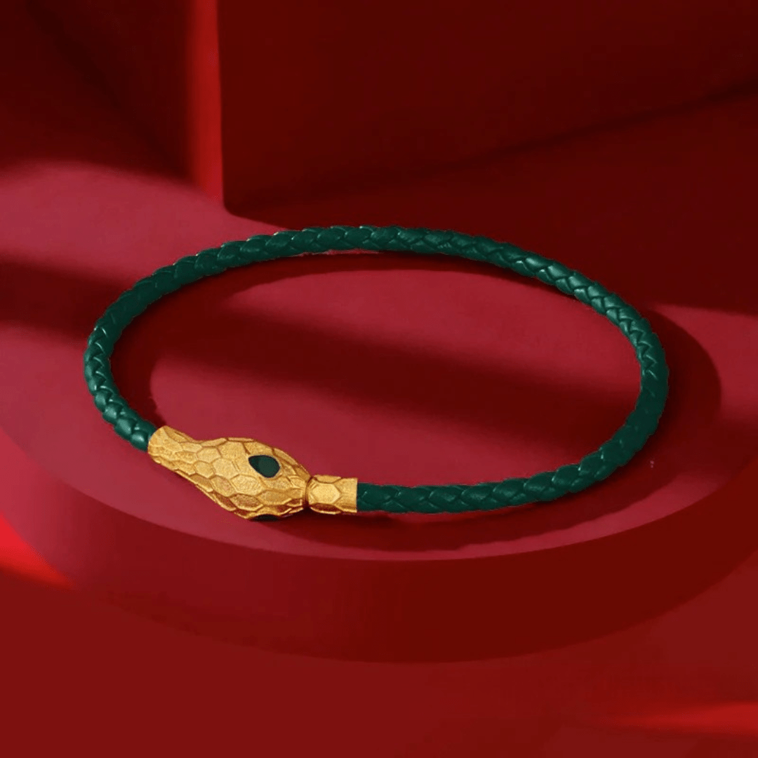 Golden Coil Handwoven Leather Bracelet - Weston Fletcher