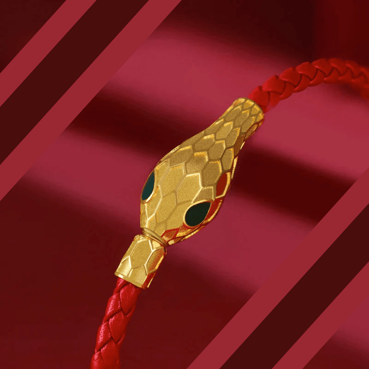 Golden Coil Handwoven Leather Bracelet - Weston Fletcher