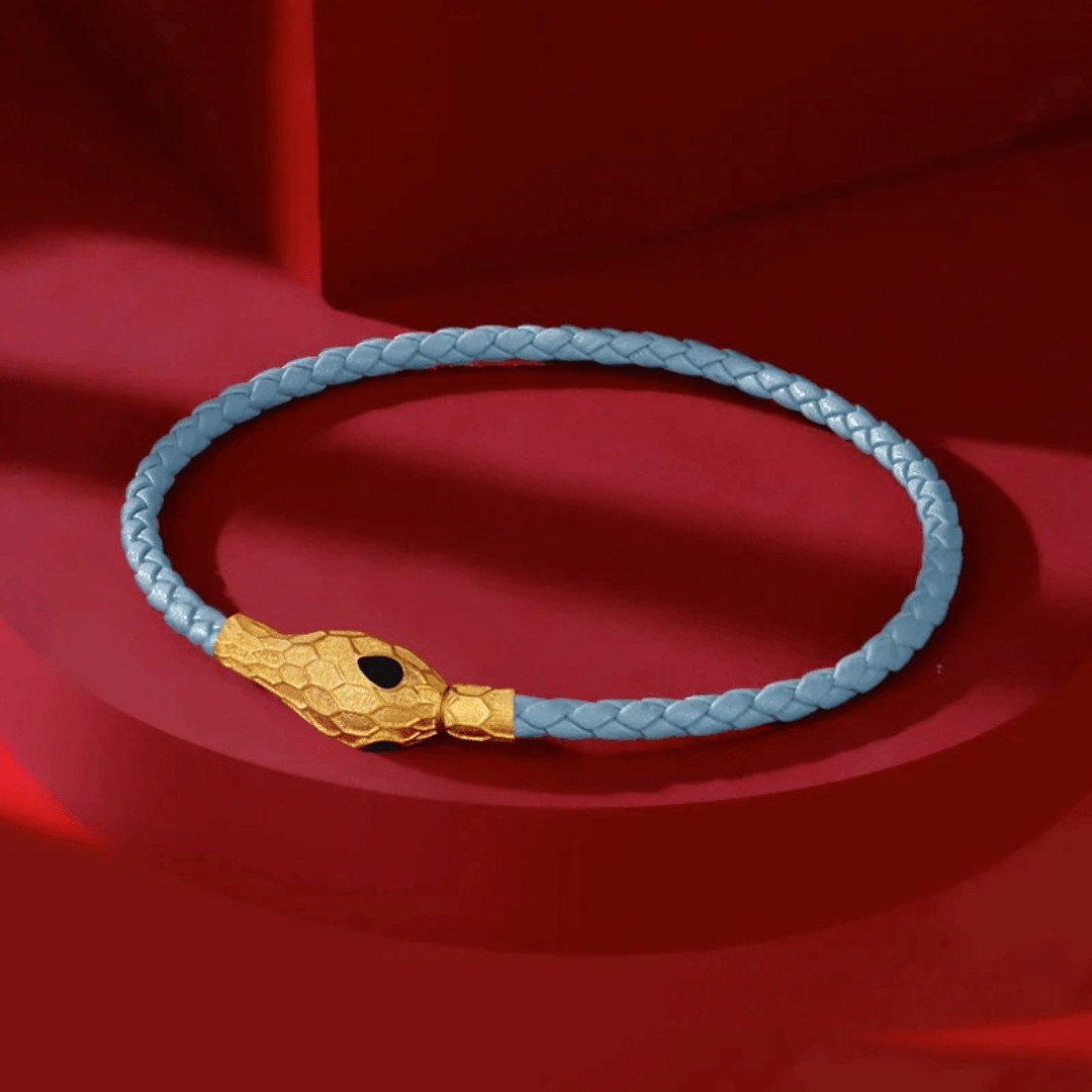 Golden Coil Handwoven Leather Bracelet - Weston Fletcher