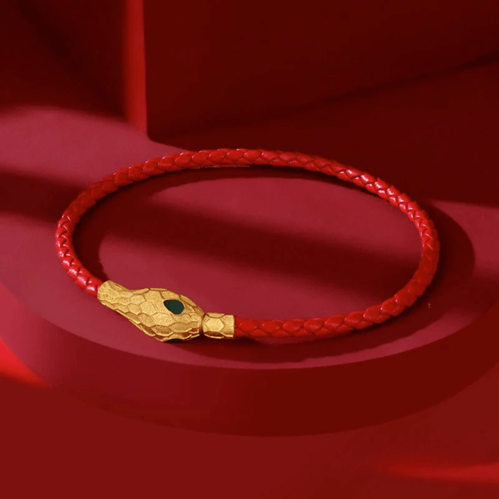 Golden Coil Handwoven Leather Bracelet - Weston Fletcher