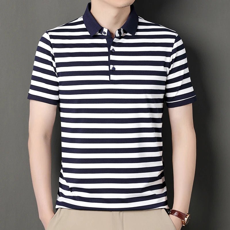 Lakeview Striped Cotton Polo Shirt - Weston Fletcher