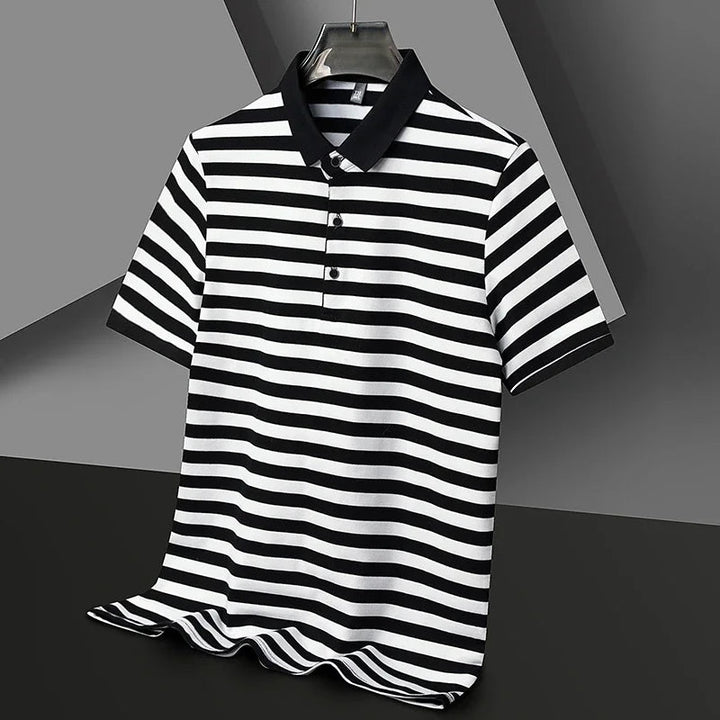 Lakeview Striped Cotton Polo Shirt - Weston Fletcher