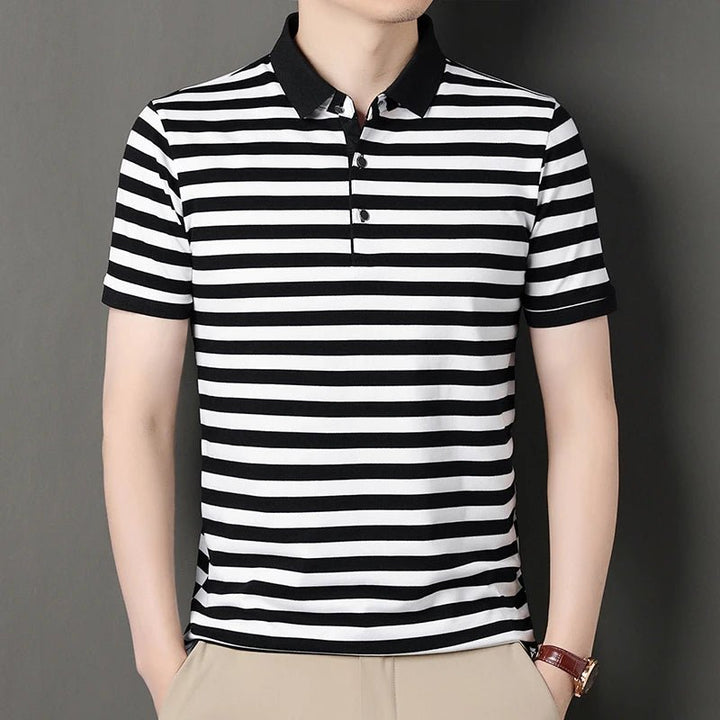 Lakeview Striped Cotton Polo Shirt - Weston Fletcher