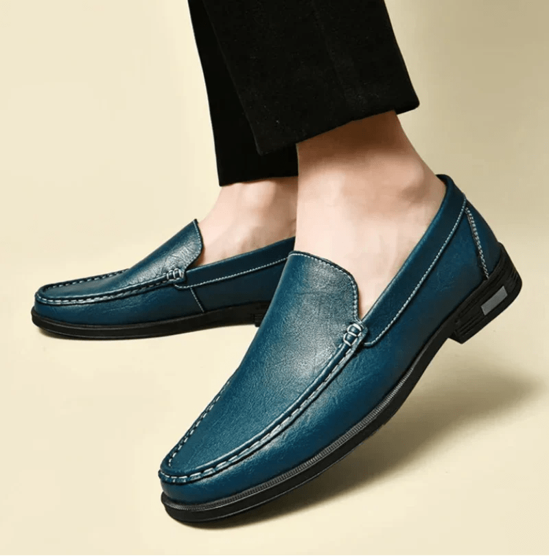 London Look Embossed Leather Loafers - Weston Fletcher