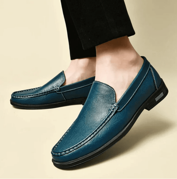 London Look Embossed Leather Loafers - Weston Fletcher