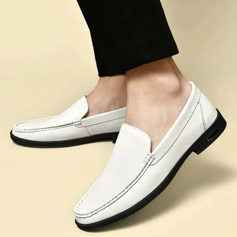 London Look Embossed Leather Loafers - Weston Fletcher