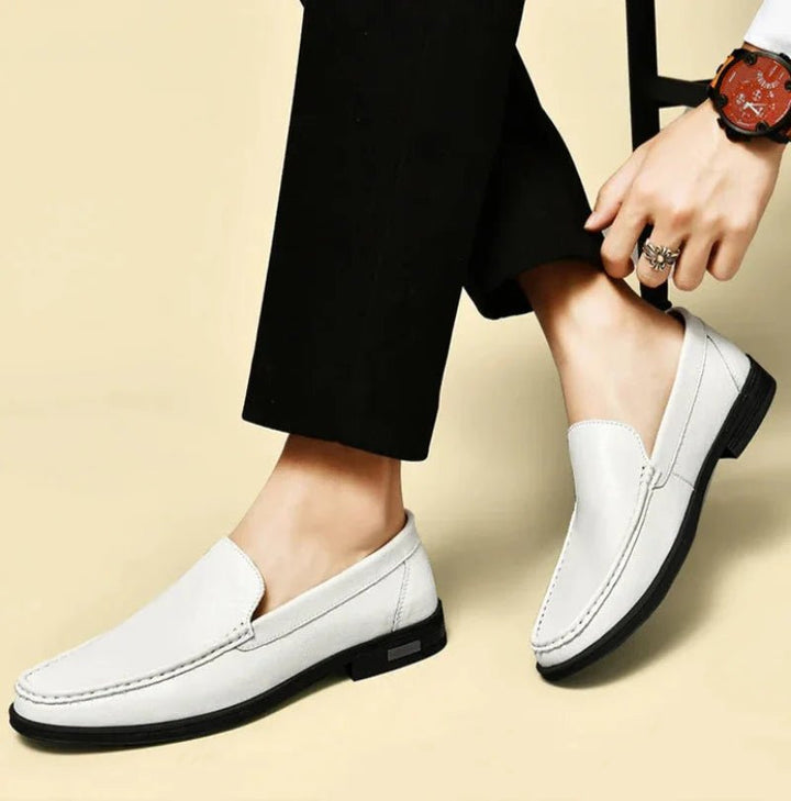 London Look Embossed Leather Loafers - Weston Fletcher