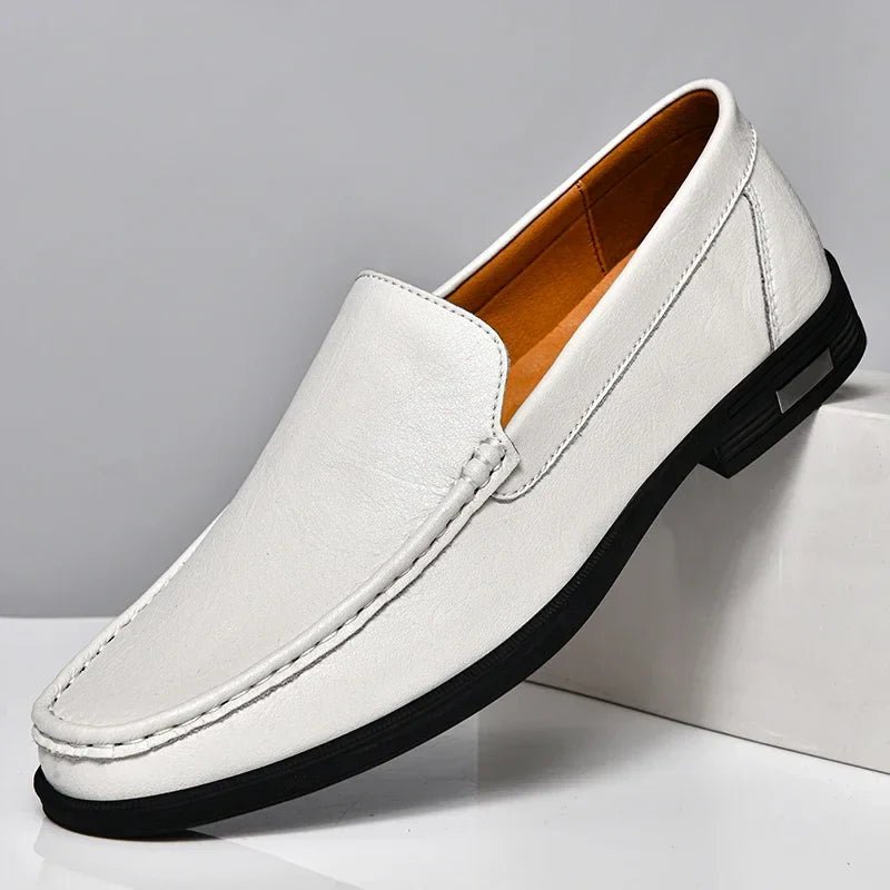 London Look Embossed Leather Loafers - Weston Fletcher