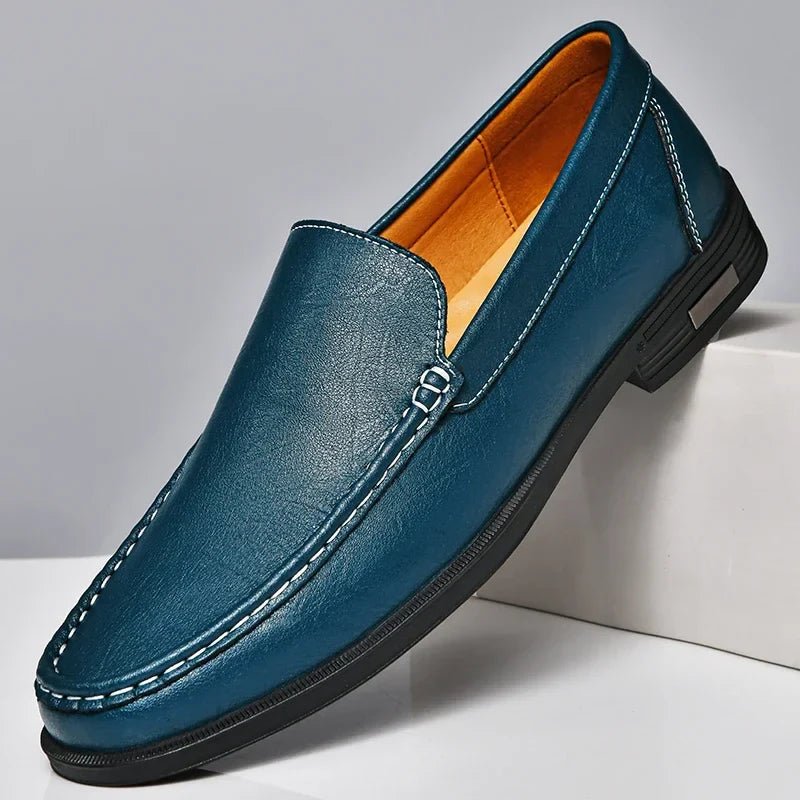 London Look Embossed Leather Loafers - Weston Fletcher