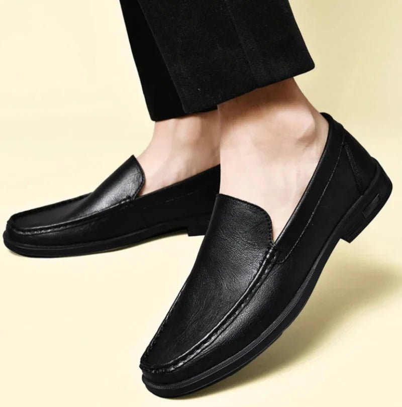 London Look Embossed Leather Loafers - Weston Fletcher