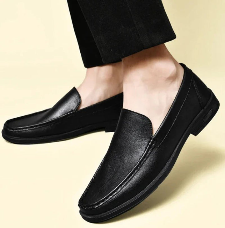 London Look Embossed Leather Loafers - Weston Fletcher