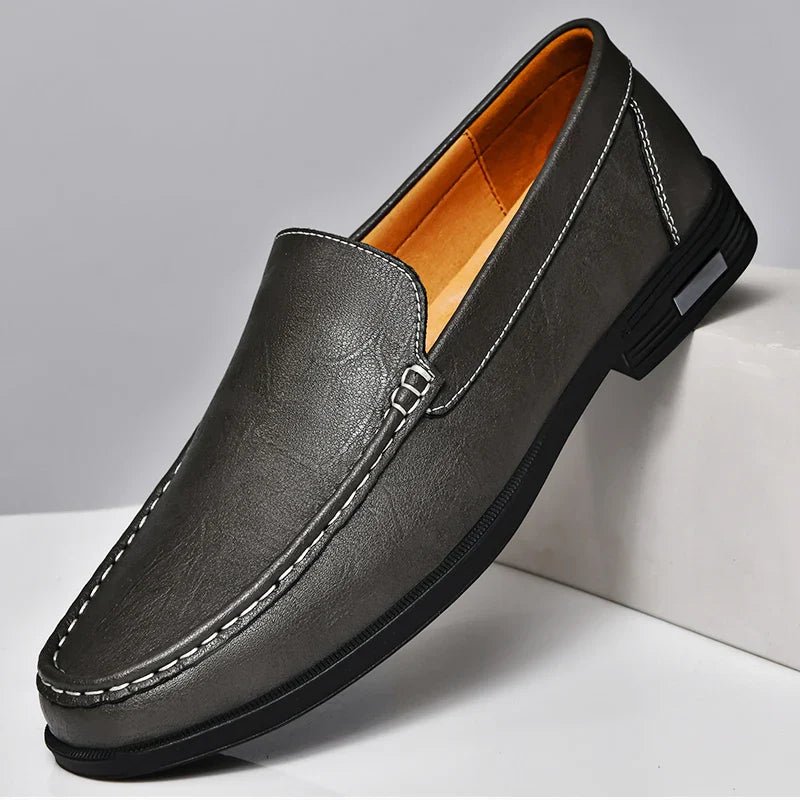 London Look Embossed Leather Loafers - Weston Fletcher