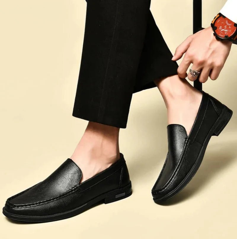 London Look Embossed Leather Loafers - Weston Fletcher