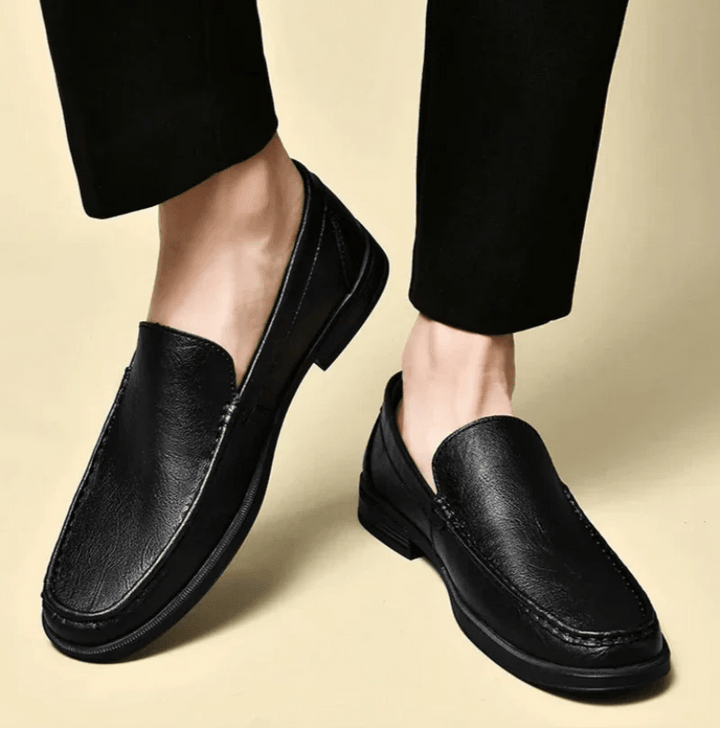 London Look Embossed Leather Loafers - Weston Fletcher