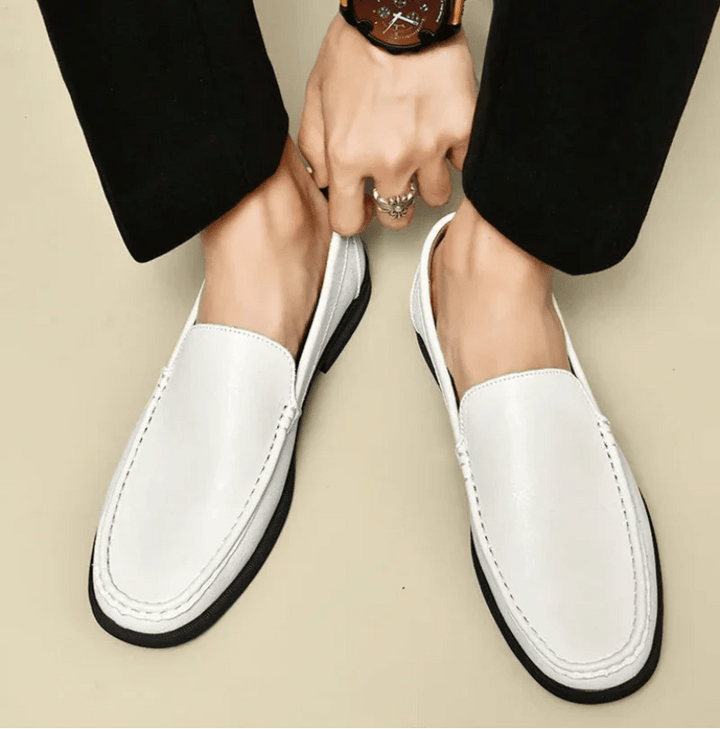 London Look Embossed Leather Loafers - Weston Fletcher