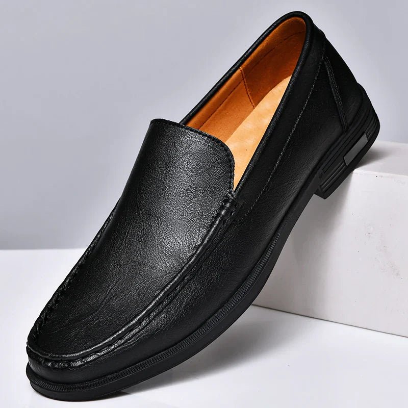 London Look Embossed Leather Loafers - Weston Fletcher