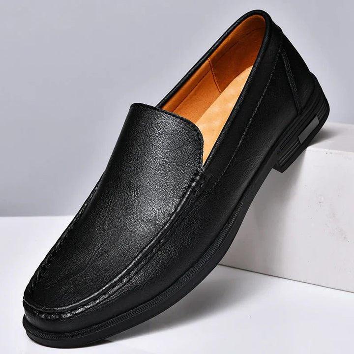 London Look Embossed Leather Loafers - Weston Fletcher