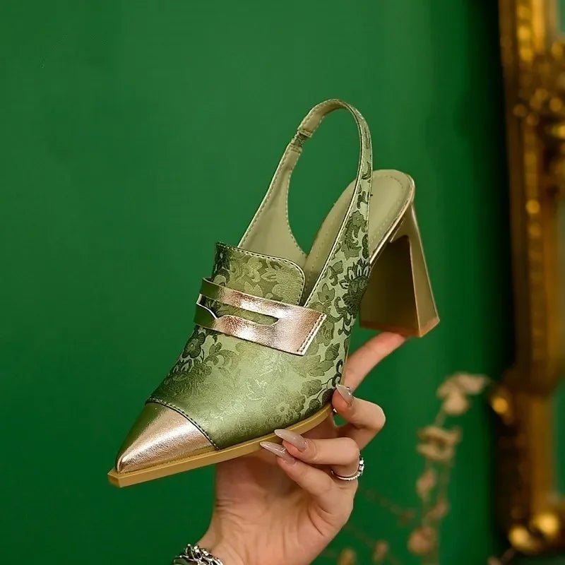 Marigold Accented Block Heels - Weston Fletcher