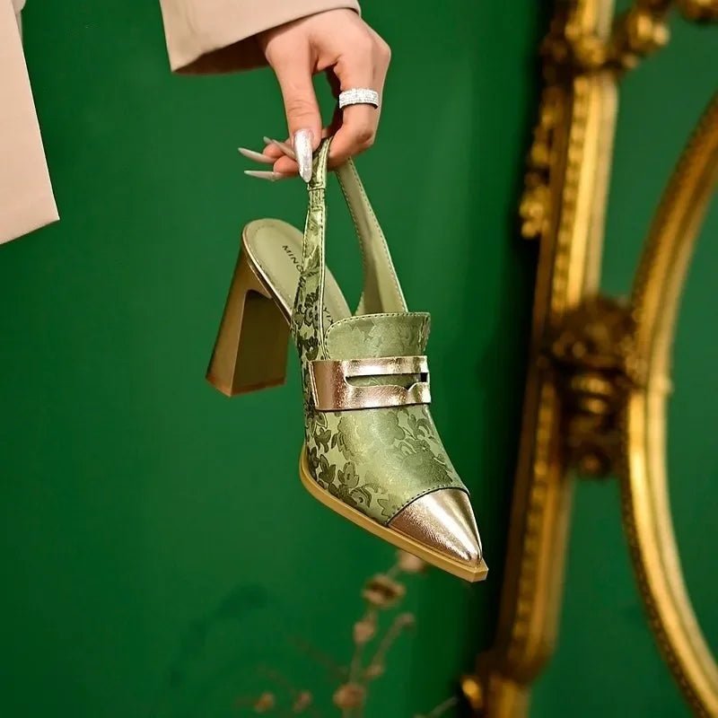 Marigold Accented Block Heels - Weston Fletcher