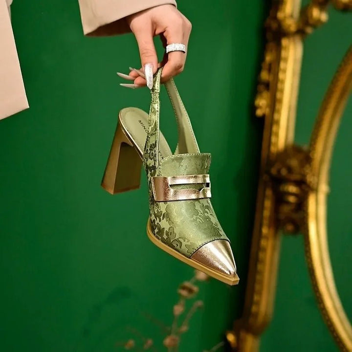 Marigold Accented Block Heels - Weston Fletcher