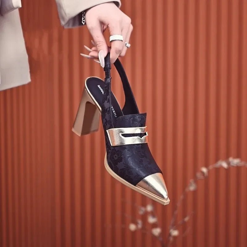 Marigold Accented Block Heels - Weston Fletcher