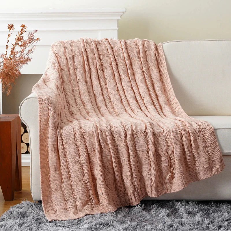 Mattia Plush Knitted Throw Blanket - Weston Fletcher