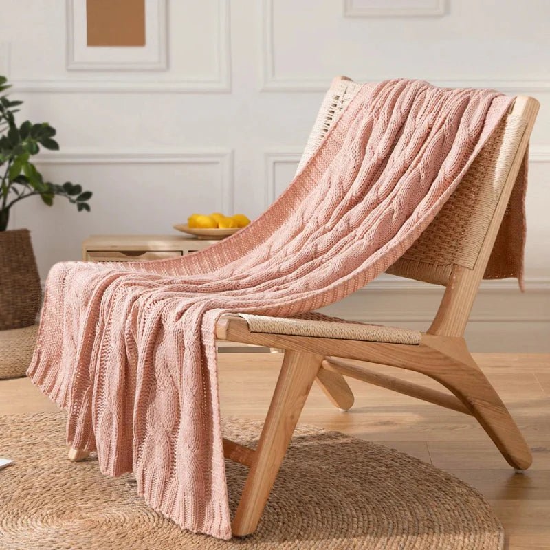 Mattia Plush Knitted Throw Blanket - Weston Fletcher