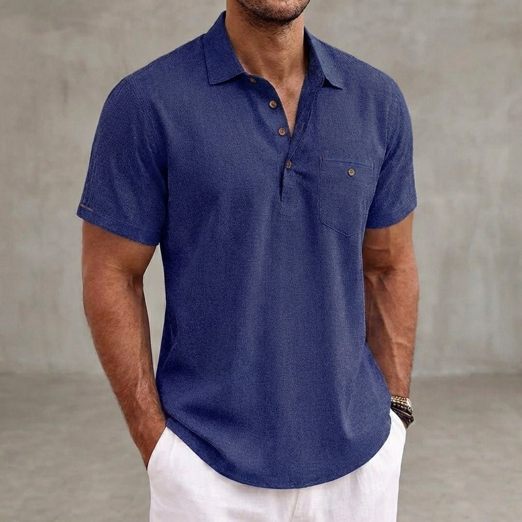 Men’s Classic Short - Sleeve Polo Shirt with Relaxed Fit - Weston Fletcher