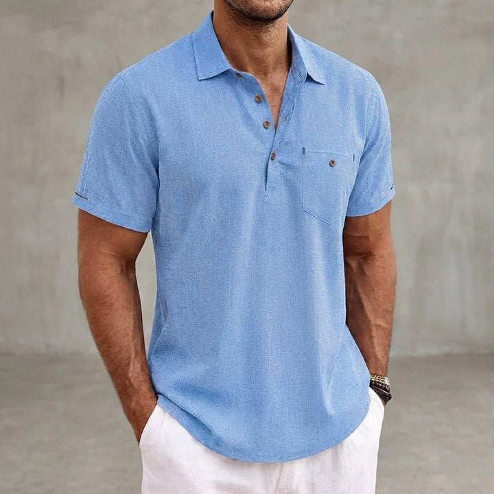 Men’s Classic Short - Sleeve Polo Shirt with Relaxed Fit - Weston Fletcher