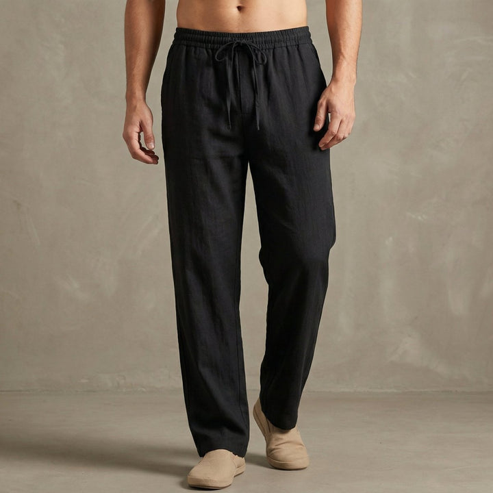 Men’s Relaxed Wide - Leg Trousers with Elastic Waistband - Weston Fletcher