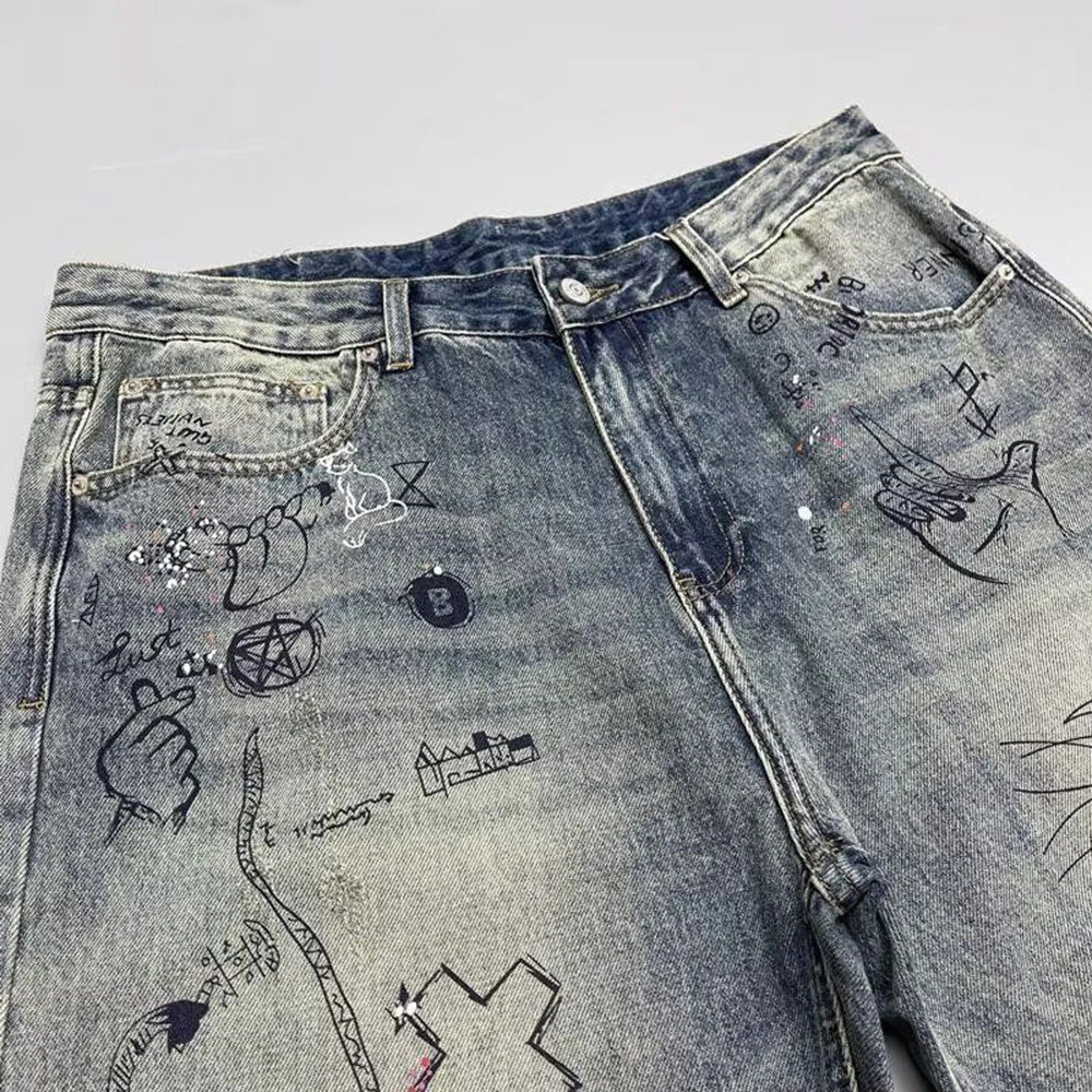 Metro Drift Washed Graphic Jeans - Weston Fletcher