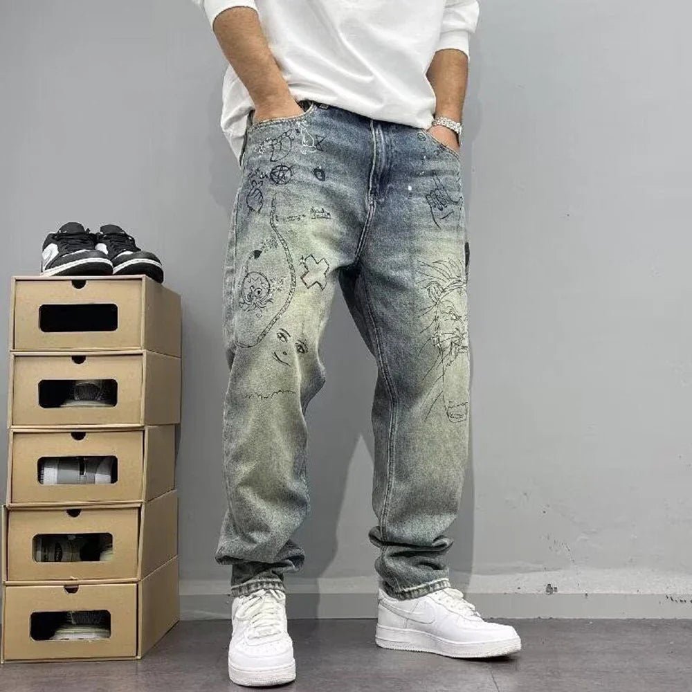 Metro Drift Washed Graphic Jeans - Weston Fletcher