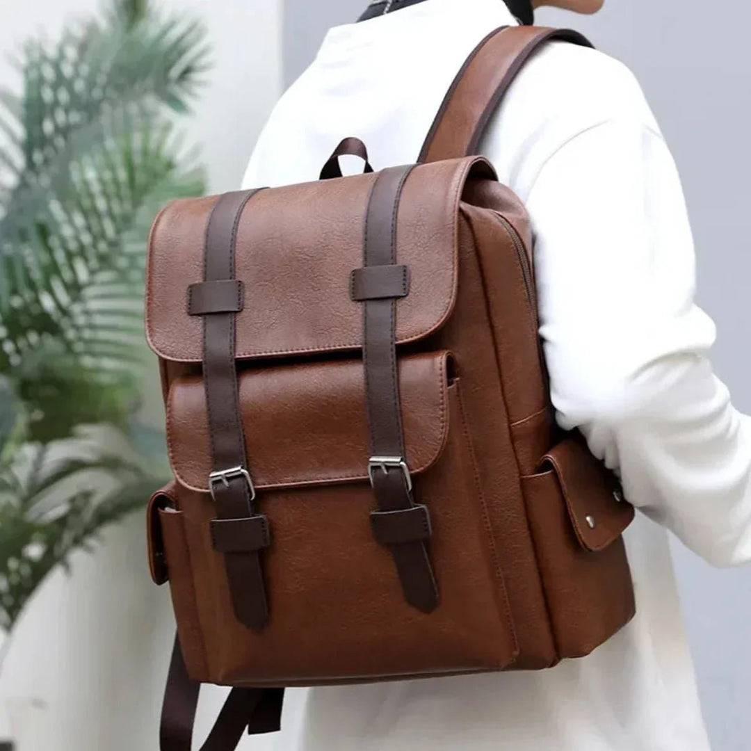 Nomad Retro Leather Backpack - Weston Fletcher