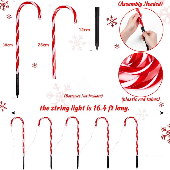 Peppermint Cane Walkway Glow Lights - Weston Fletcher