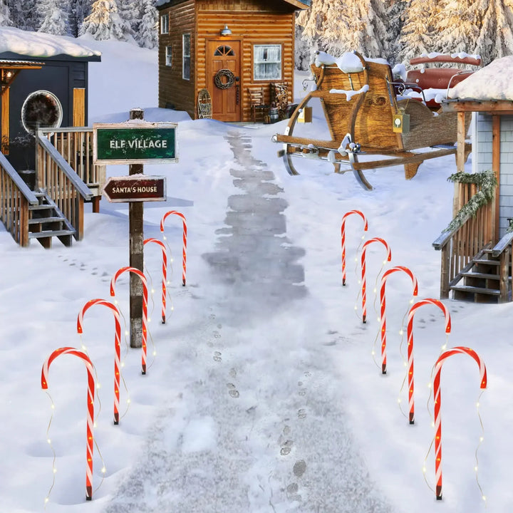 Peppermint Cane Walkway Glow Lights - Weston Fletcher