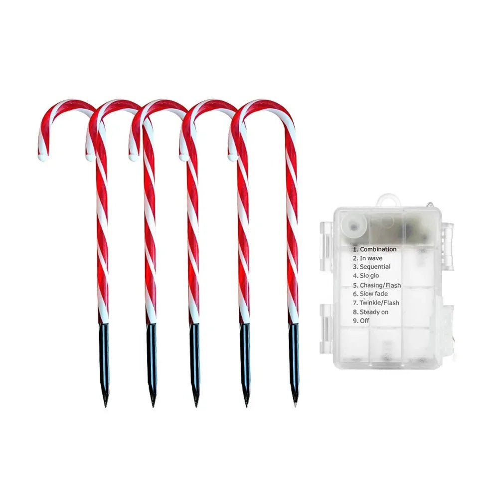 Peppermint Cane Walkway Glow Lights - Weston Fletcher