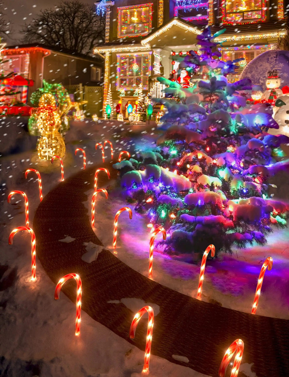 Peppermint Cane Walkway Glow Lights - Weston Fletcher