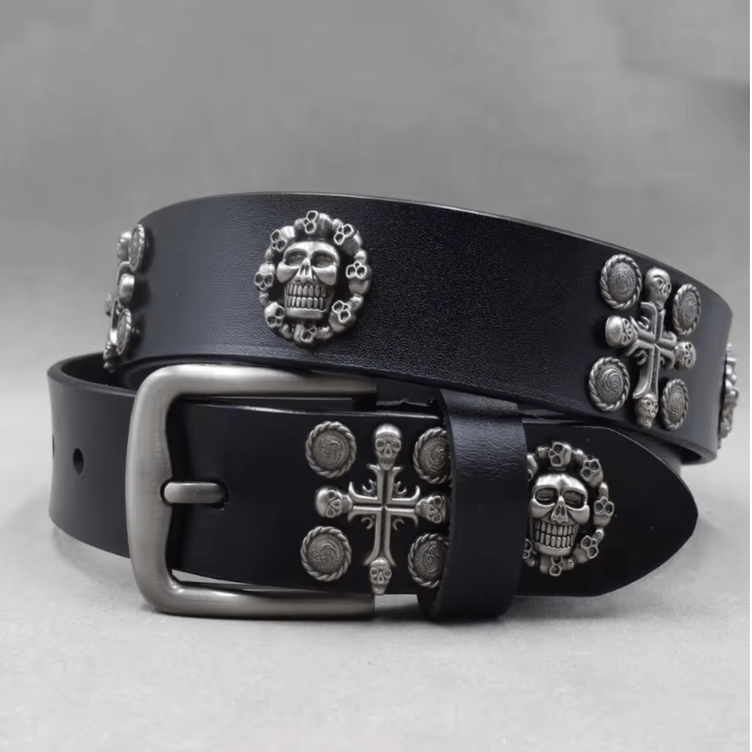 Phantom Studded Gothic Leather Belt - Weston Fletcher