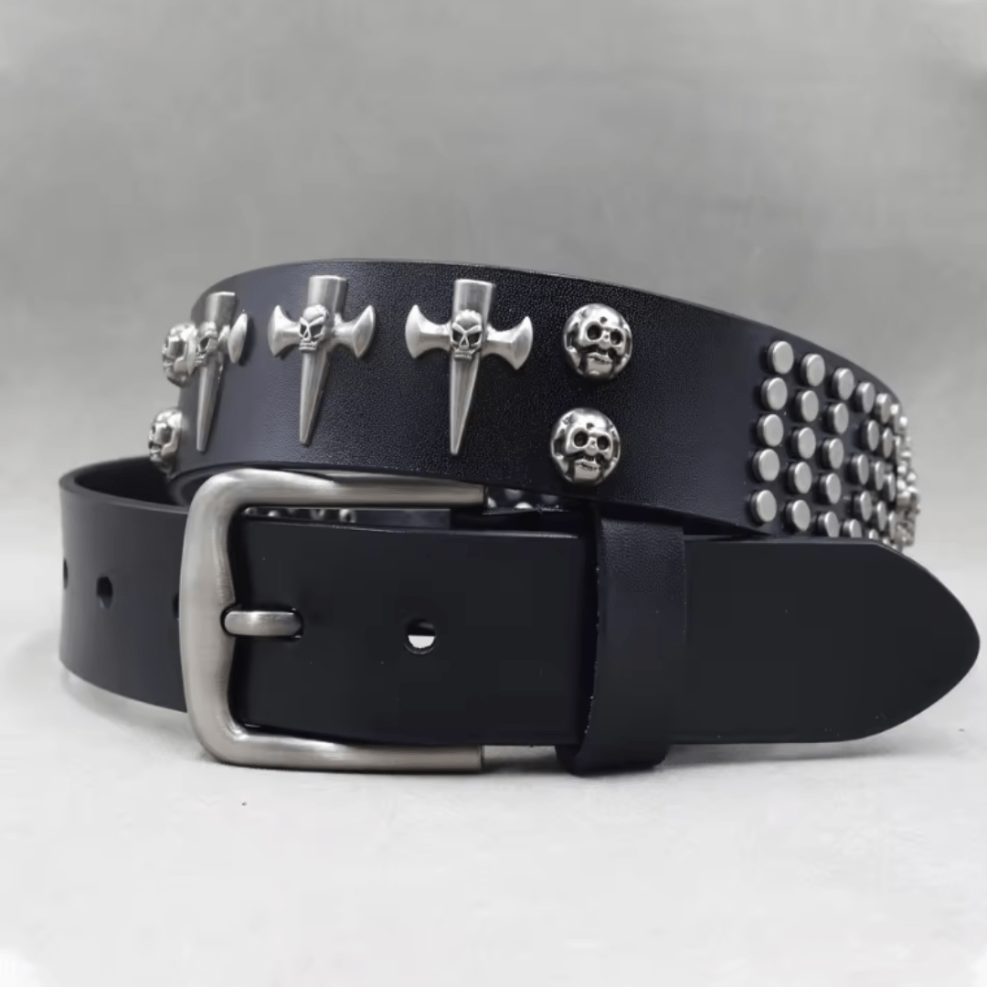 Phantom Studded Gothic Leather Belt - Weston Fletcher